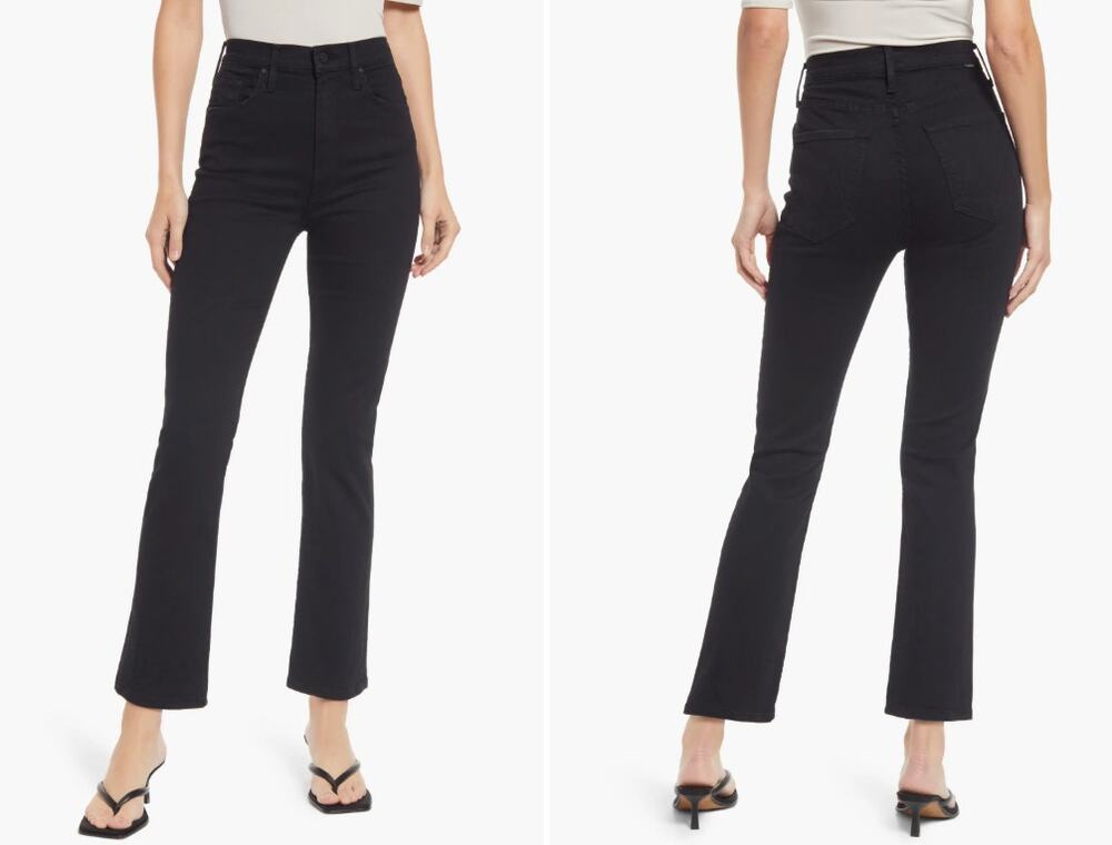 Mother Jeans High Waisted Rider Ankle Not Guilty Size 26 Washed Black